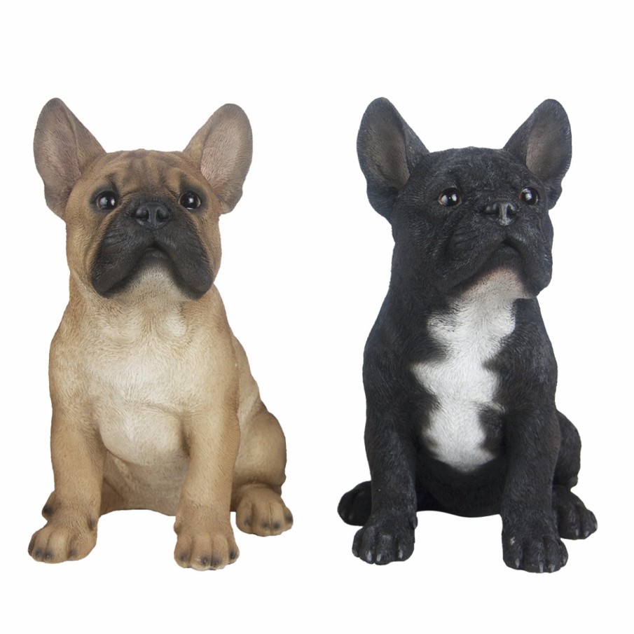 Tuin&Terras Esschert Design Polyresin - Katten & honden | Zittende Franse Bulldog