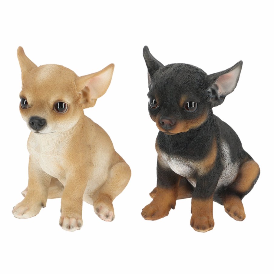 Tuin&Terras Esschert Design Polyresin - Katten & honden | Zittende Chihuahua Pup