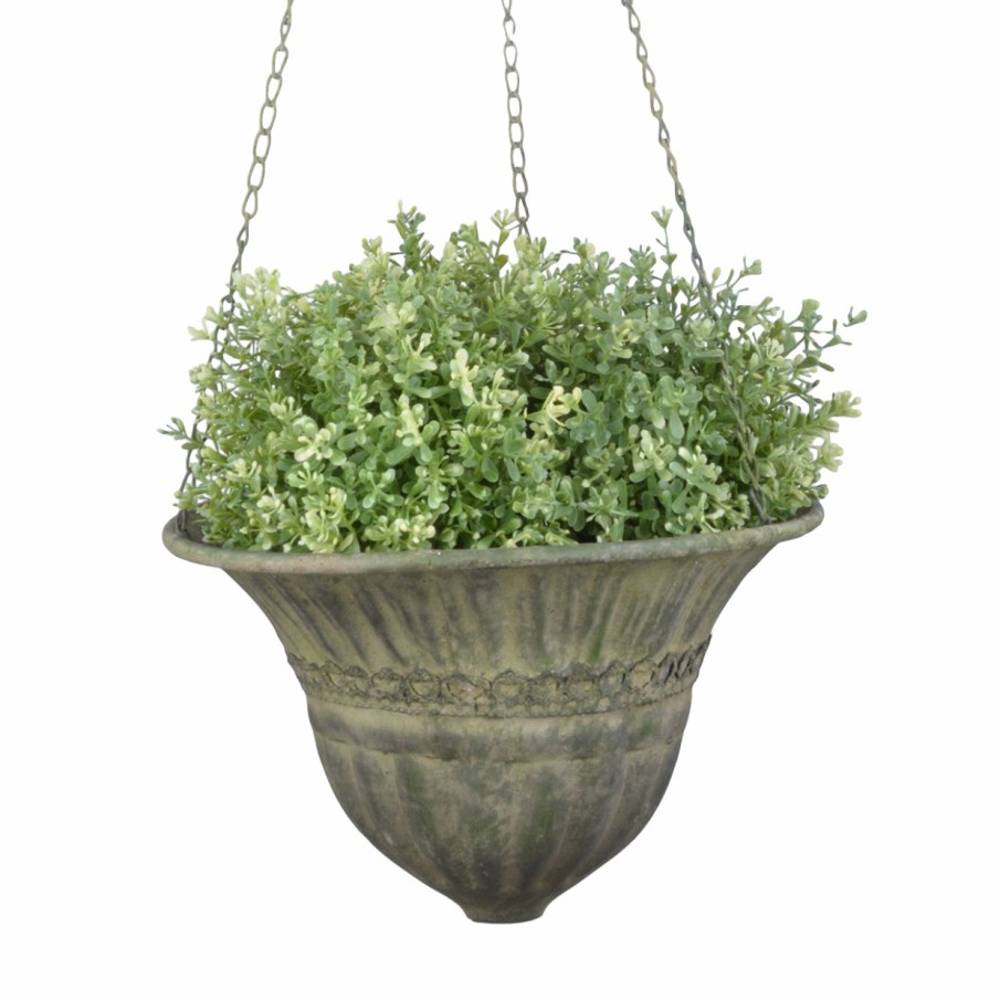 Tuin&Terras Esschert Design Hangmanden | Aged Metal Green Hanging Basket S