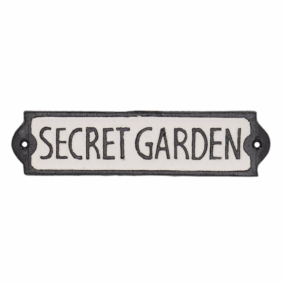 Gietijzer Esschert Design Uithangborden | Deurbordje "Secret Garden"