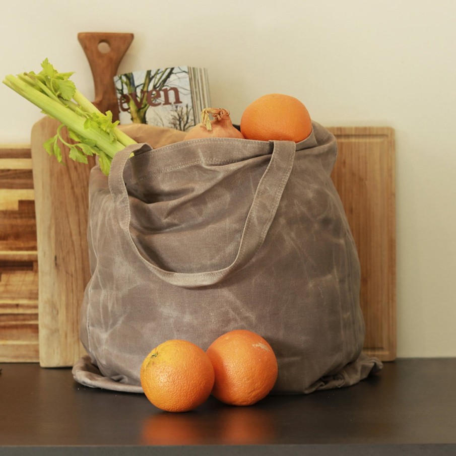 Tassen&Paraplu's Esschert Design Overig | Boodschappentas Gewaxte Canvas M