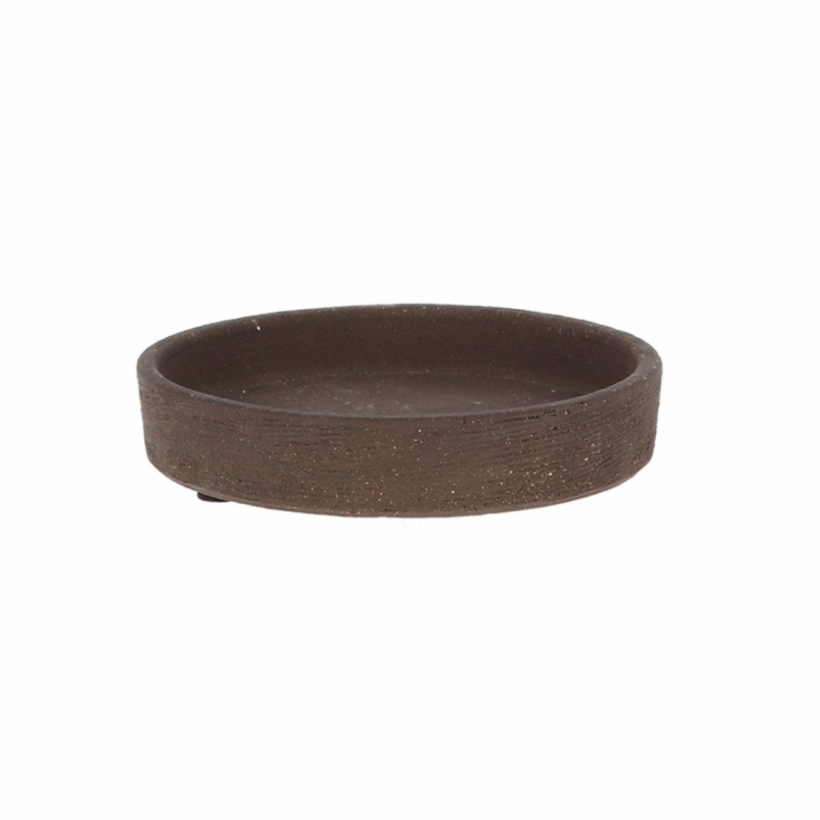 Tuin&Terras Esschert Design Plantenschotels | Schotel Ongeglazuurd Bruin 12Cm