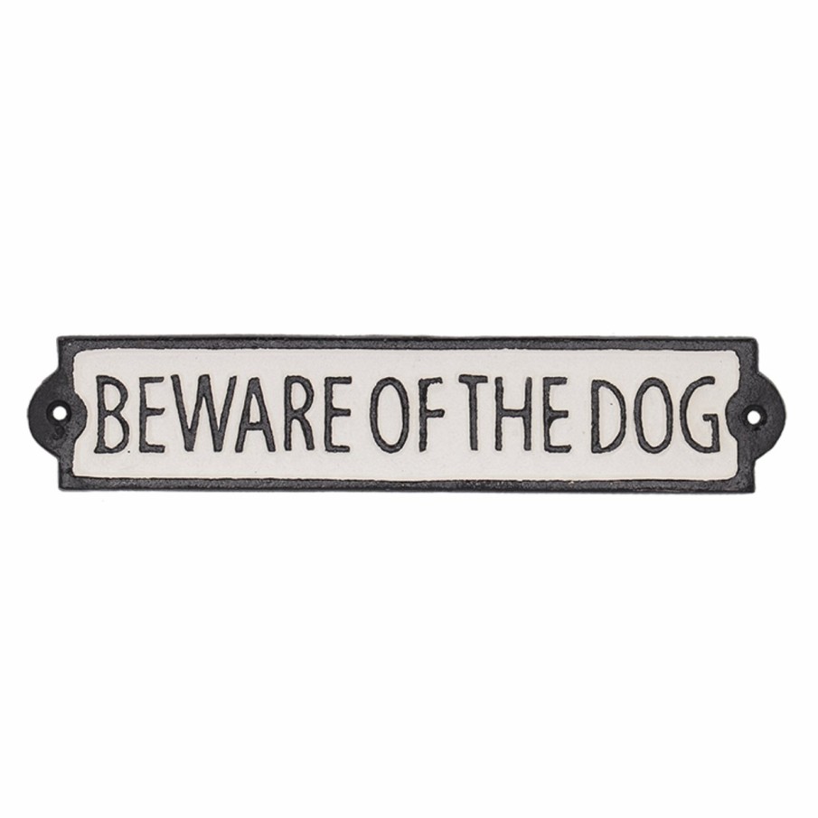 Gietijzer Esschert Design Uithangborden | Deurbordje "Beware Of The Dog"