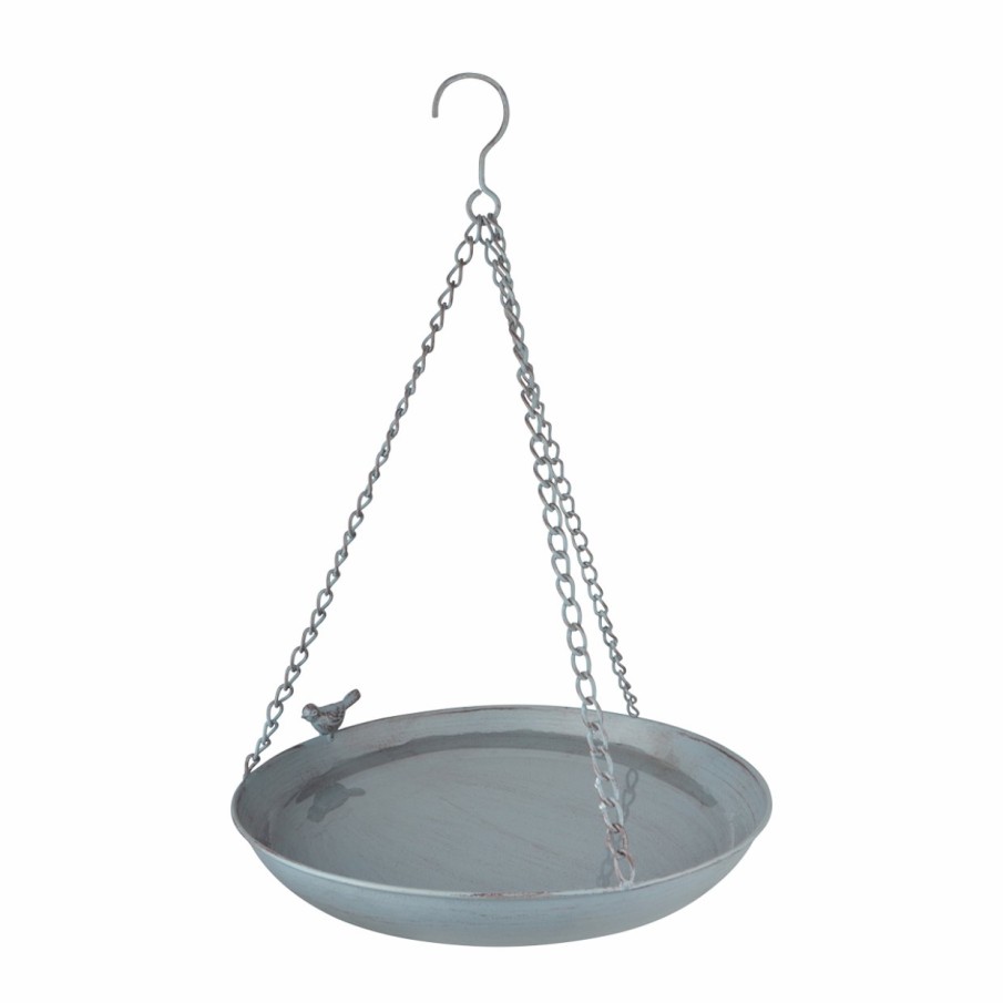 Vogels&Tuindieren Esschert Design Hangend | Grey Metal Hangend Vogelbad