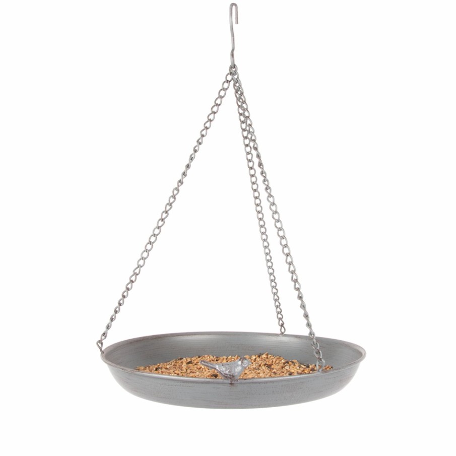 Vogels&Tuindieren Esschert Design Hangend | Grey Metal Hangend Vogelbad