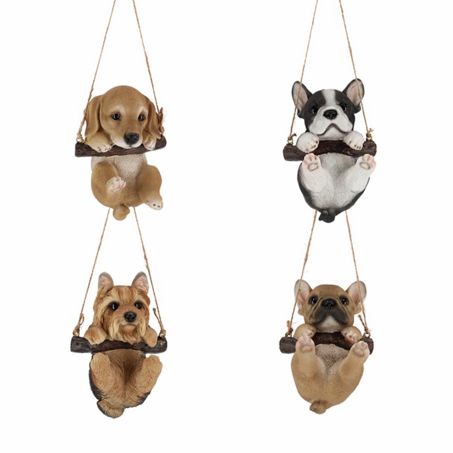 Tuin&Terras Esschert Design Polyresin - Katten & honden | Hangende Pup