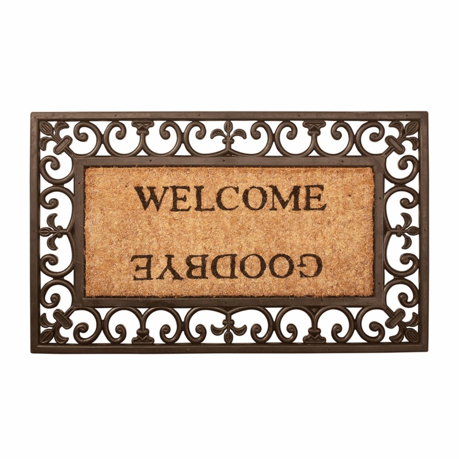 Deur&Hal Esschert Design Rubber - Effen | Deurmat "Welcome/Goodbye"