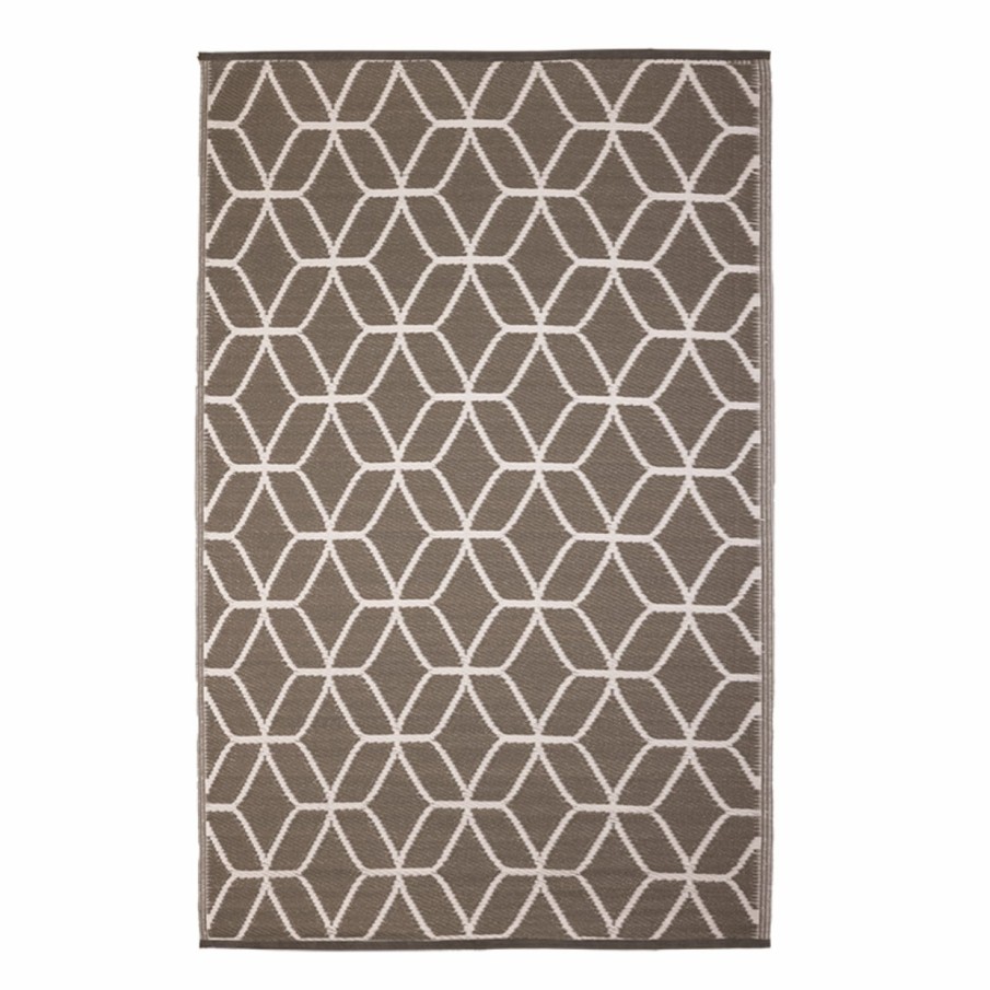 Tuinmeubels Esschert Design | Beige Wit Grafisch Tuintapijt