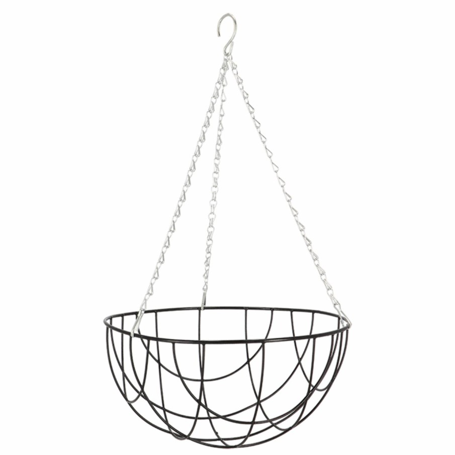 Tuin&Terras Esschert Design Hangmanden | Zwart Metalen Hanging Basket M