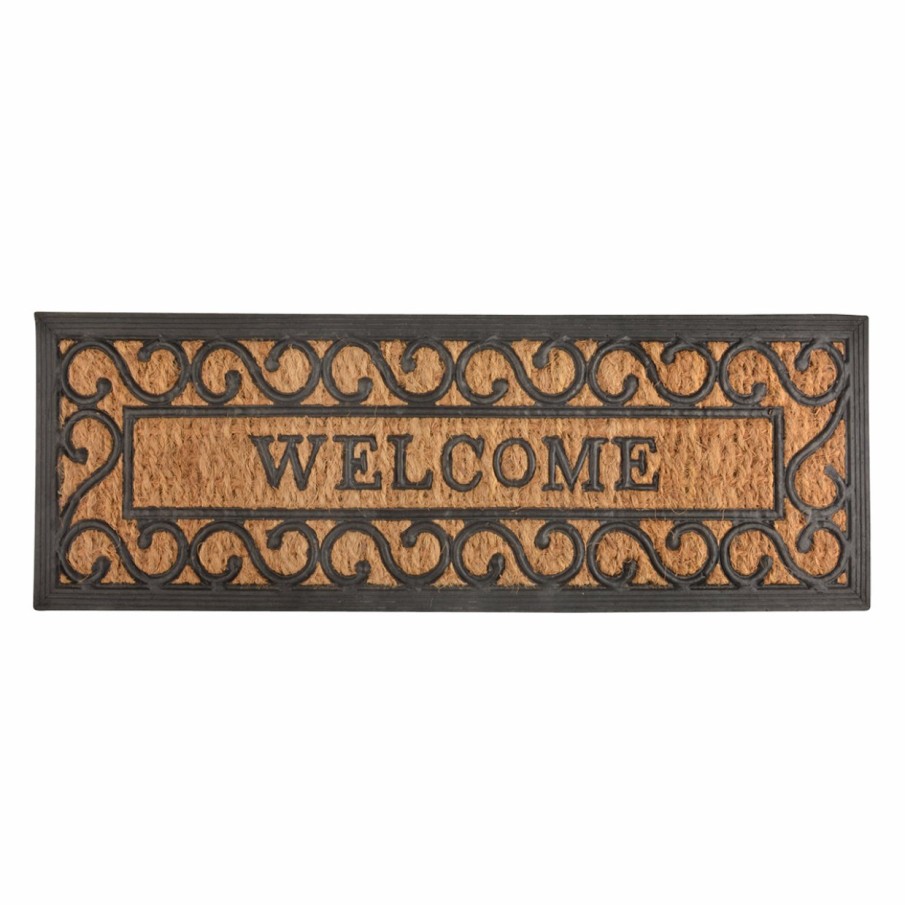 Deur&Hal Esschert Design Rubber - Effen | Deurmat Rubber/Kokos "Welcome"