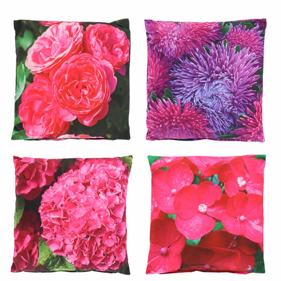 Tuinmeubels Esschert Design | Outdoor Kussen Met Roze Bloemenprint S