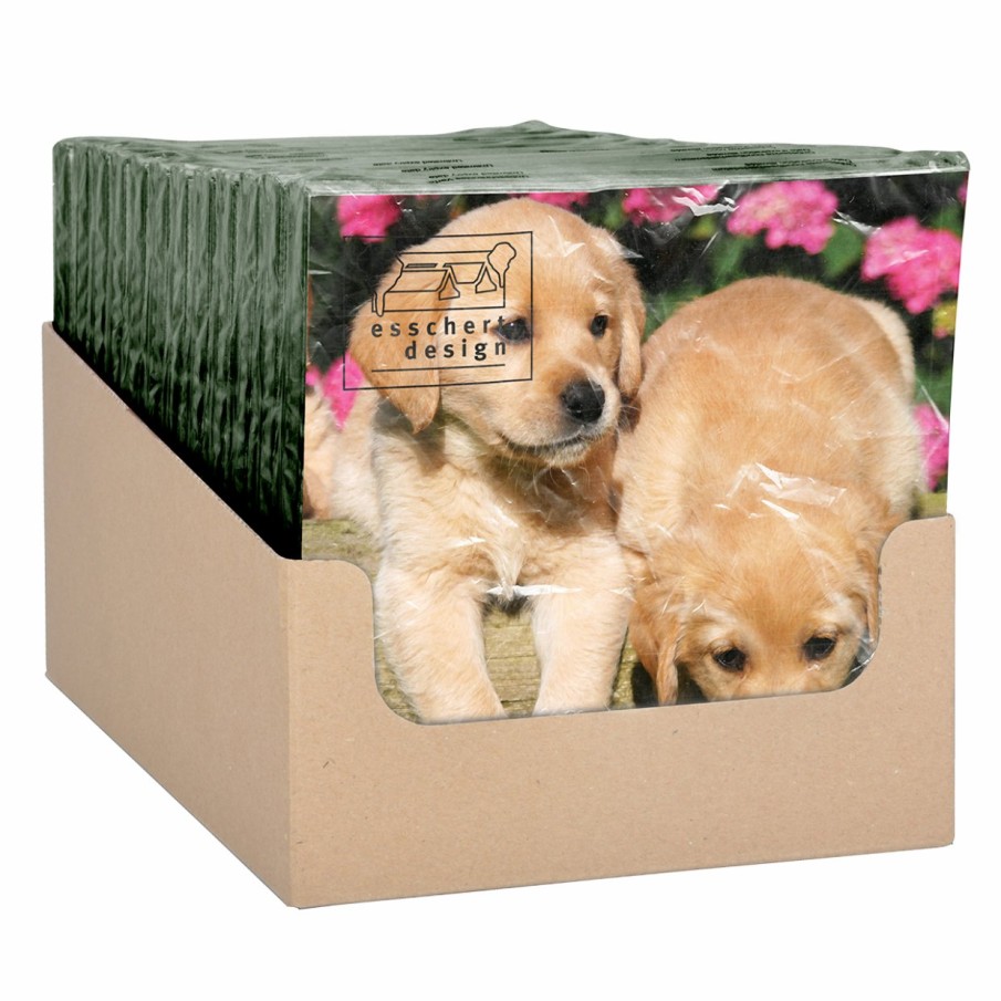 Tuin&Terras Esschert Design Servetten en houders | Papieren Servetten Puppy'S 33X33Cm