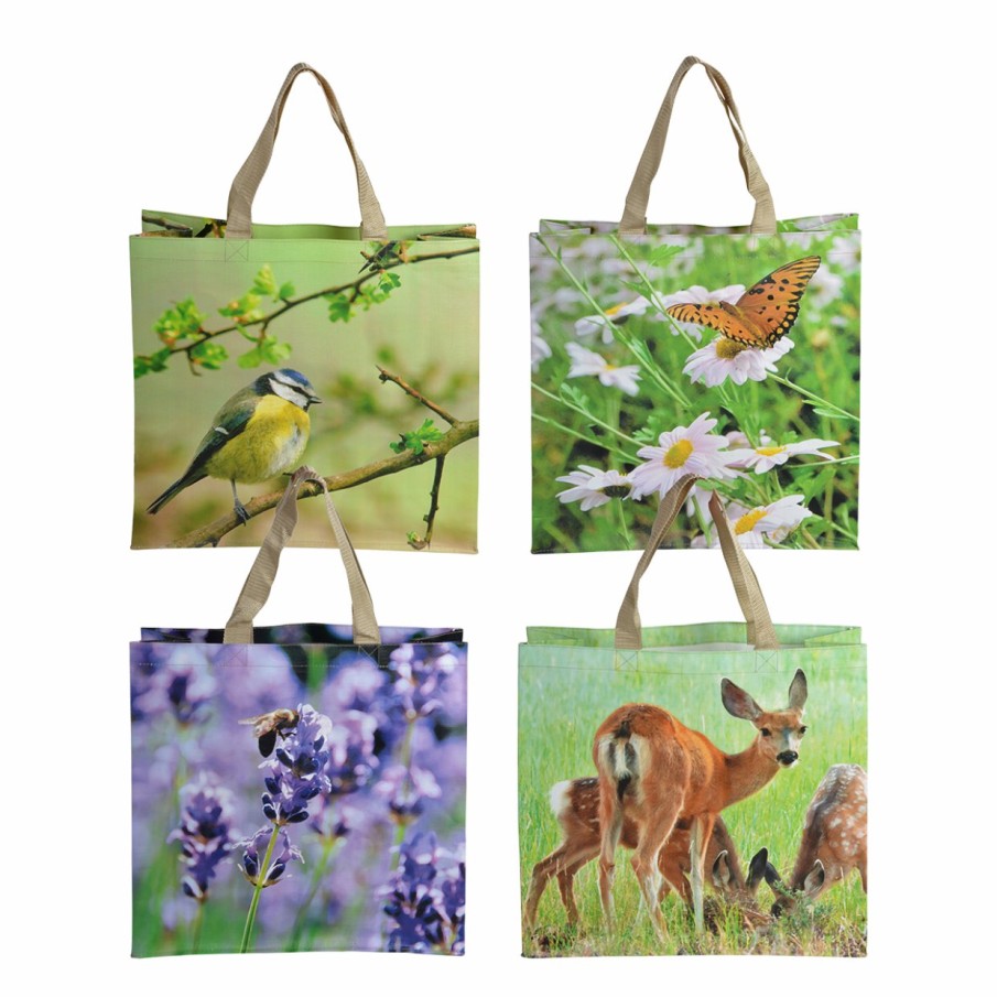 Tassen&Paraplu's Esschert Design Boodschappentassen | Boodschappentas Natuur Print