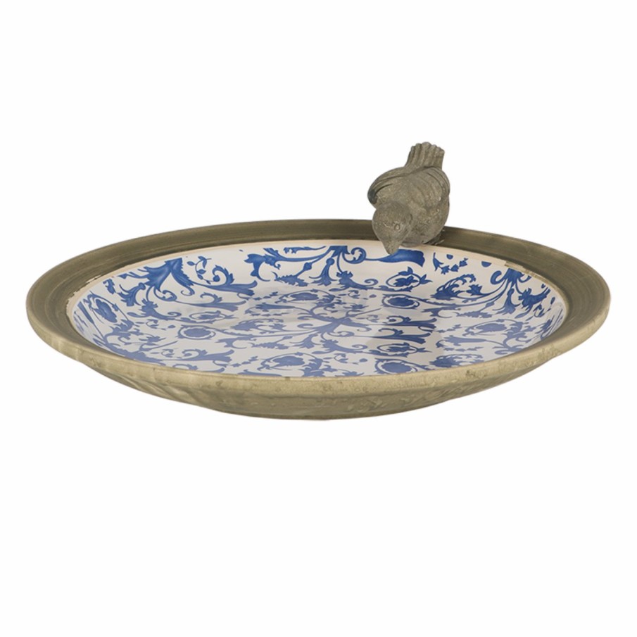 Vogels&Tuindieren Esschert Design Staand | Aged Ceramic Vogelbad