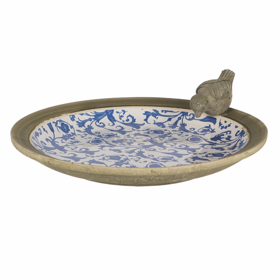 Vogels&Tuindieren Esschert Design Staand | Aged Ceramic Vogelbad