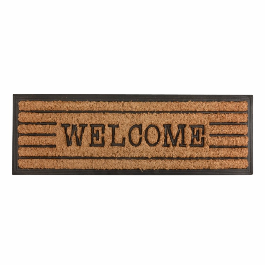 Deur&Hal Esschert Design Rubber - Effen | Deurmat Rubber/Kokos "Welcome"