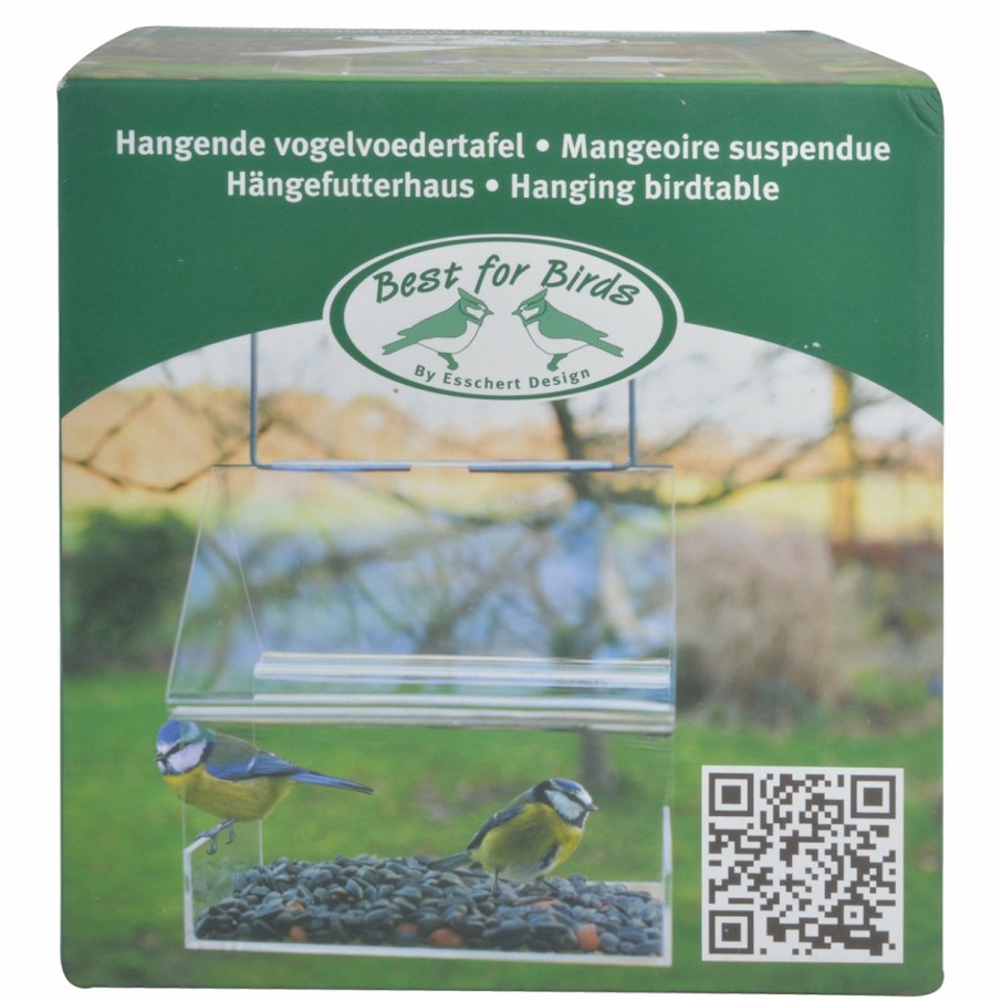 Vogels&Tuindieren Esschert Design Voedertafels | Acryl Hangende Voedertafel Huis