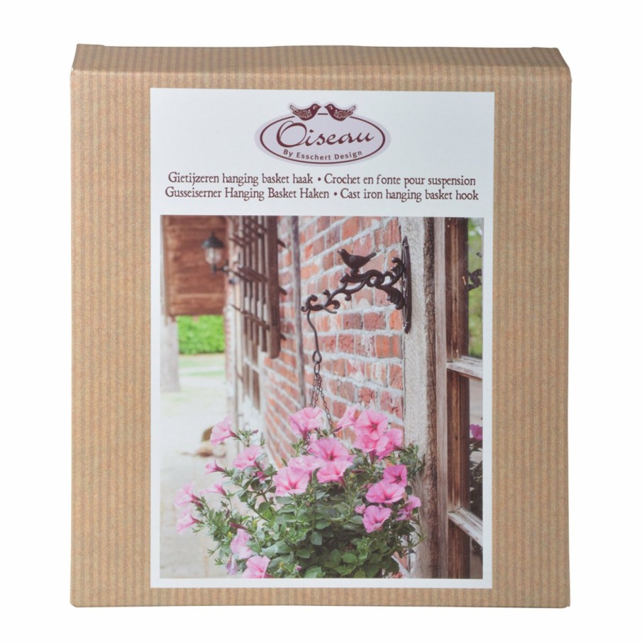 Tuin&Terras Esschert Design Wandhaken | Hanging Basket Haak Vogel Giftbox