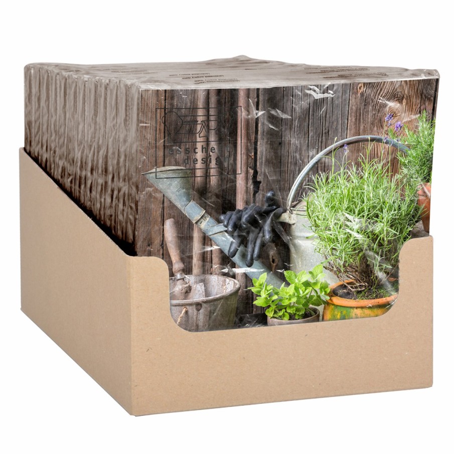 Tuin&Terras Esschert Design Servetten en houders | Papieren Servetten Kruiden 33X33Cm