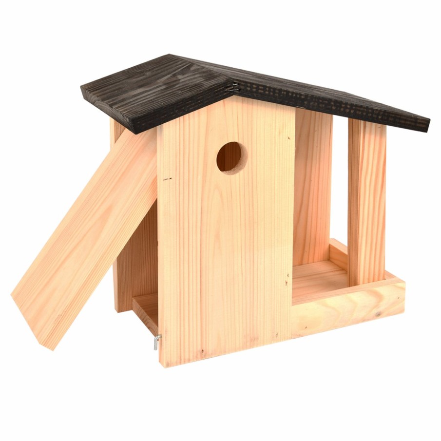 Vogels&Tuindieren Esschert Design Voederhuizen | Nestkast En Voedertafel 2 In 1