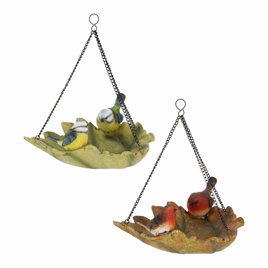 Tuin&Terras Esschert Design Polyresin | Bladvormig Hangend Vogelbad