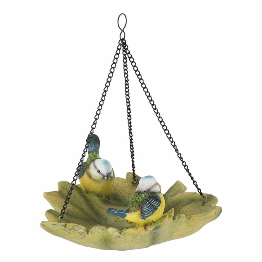 Tuin&Terras Esschert Design Polyresin | Bladvormig Hangend Vogelbad