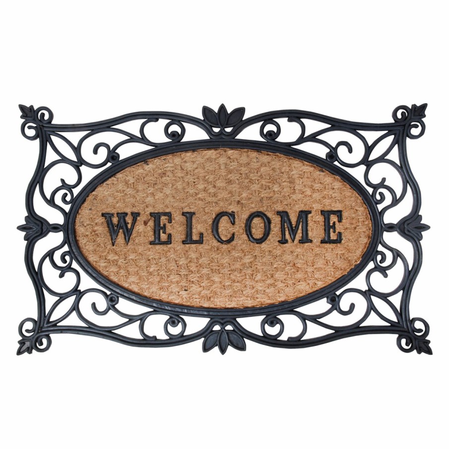 Deur&Hal Esschert Design Rubber - Effen | Deurmat Rubber/Kokos "Welcome"