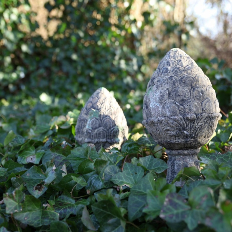 Tuin&Terras Esschert Design Tuinbeelden | Ac Finial Dennenappel Mos L