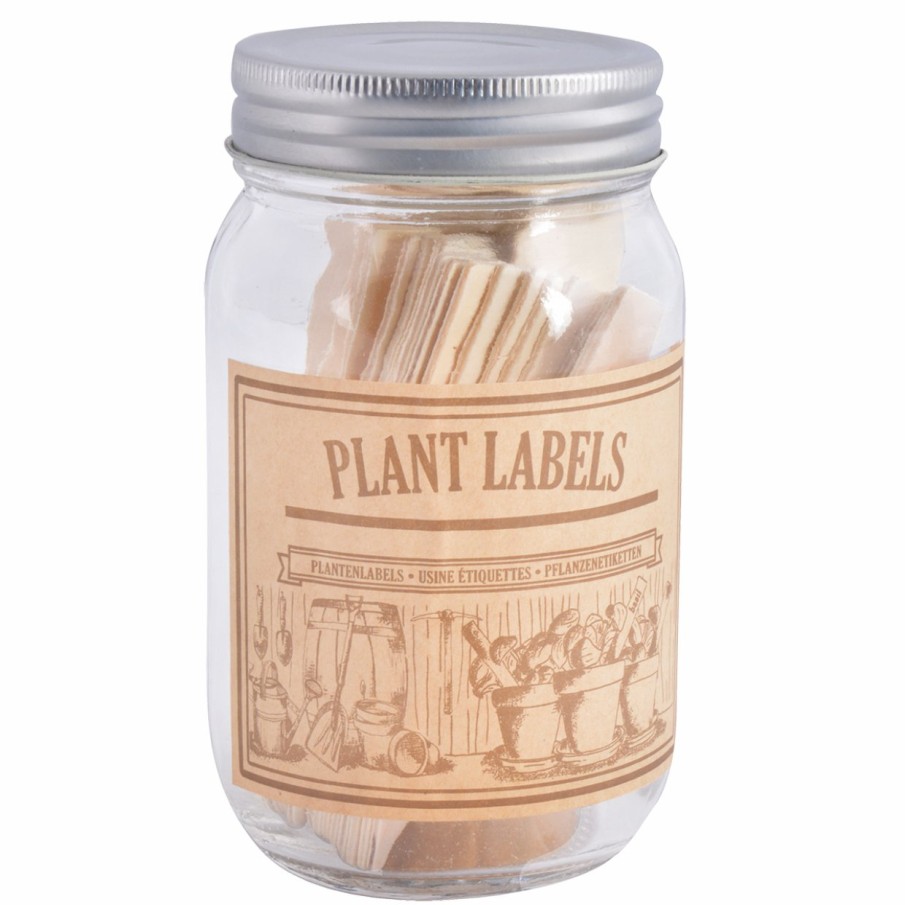 Kweken Esschert Design Plantlabels | Houten Plantenlabels In Glazen Pot