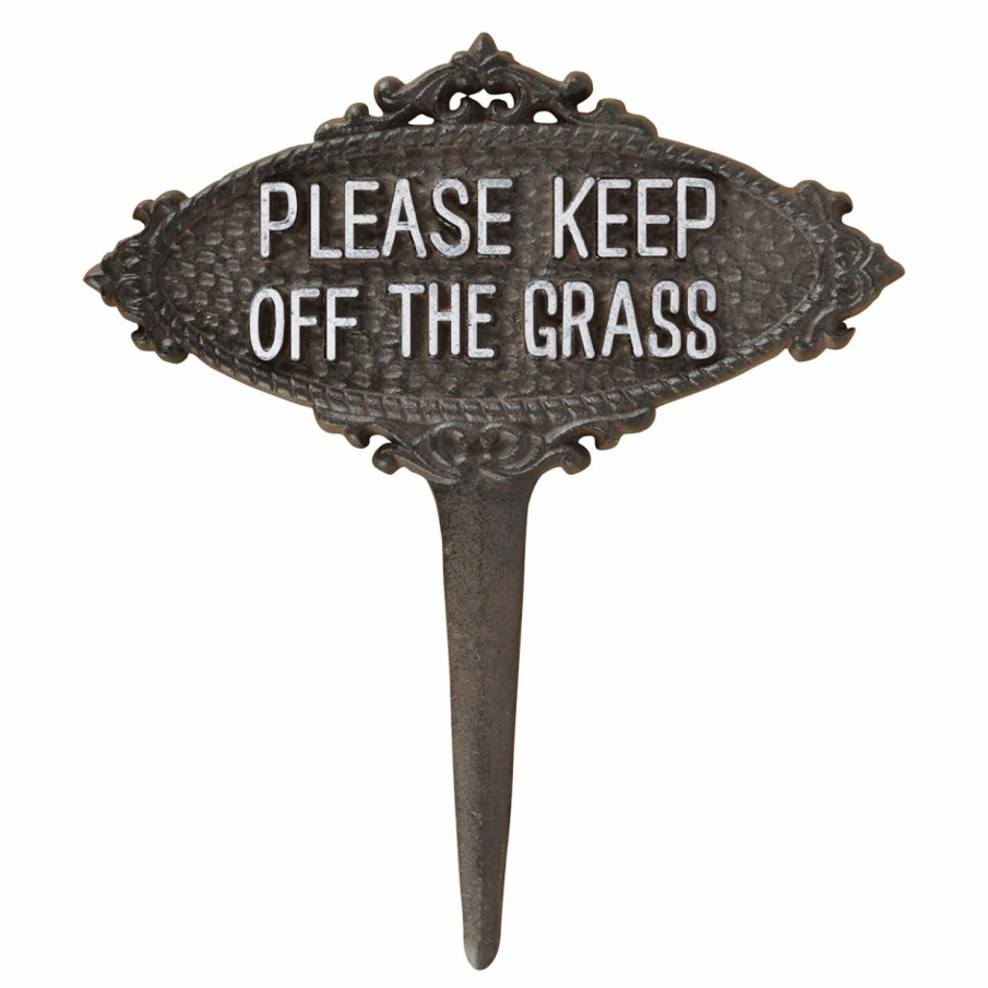 Gietijzer Esschert Design | Steker "Keep Off The Grass"