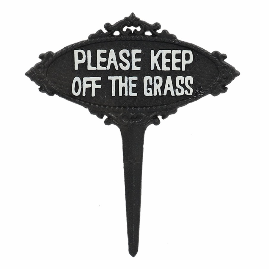 Gietijzer Esschert Design | Steker "Keep Off The Grass"