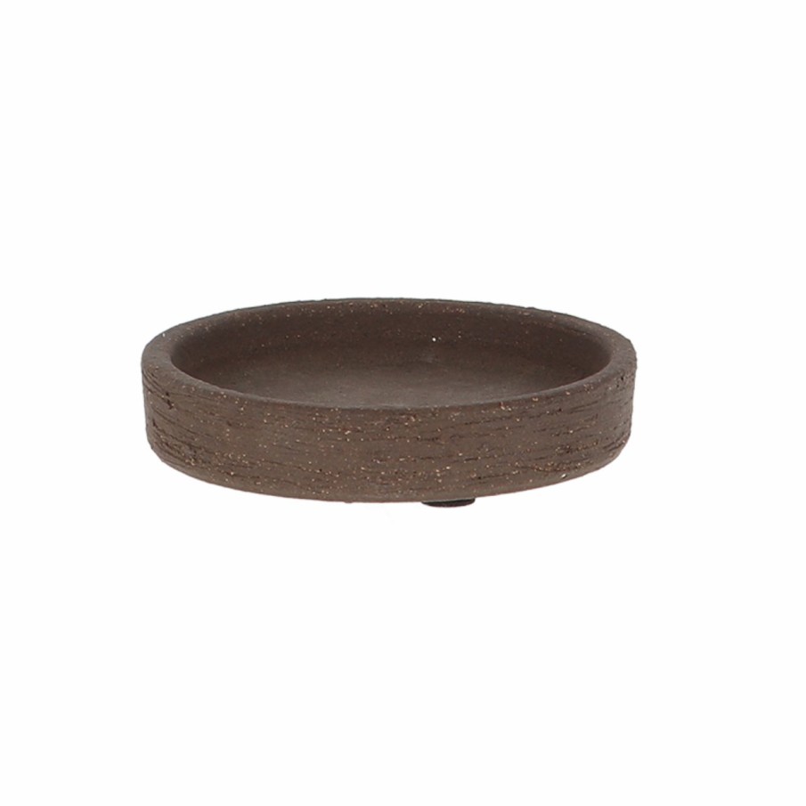 Tuin&Terras Esschert Design Plantenschotels | Schotel Ongeglazuurd Bruin 9Cm